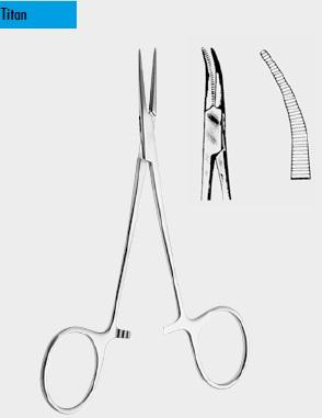 Кровоспинний затискач ХОЛСТЕДА – ТИТАНА (HALSTED TITAN) типу «москіт» (вигнутий) 12,5 см (cm). Бренд: Zepf (Зепф).